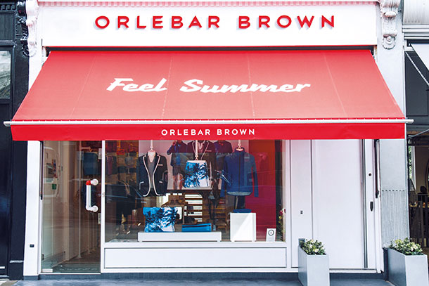 Orlebar Brown Westbourne Grove Store in Notting Hill, London.